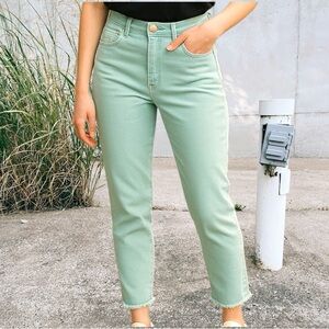 Lilly Pulitzer Green Cropped Ankle Jeans
